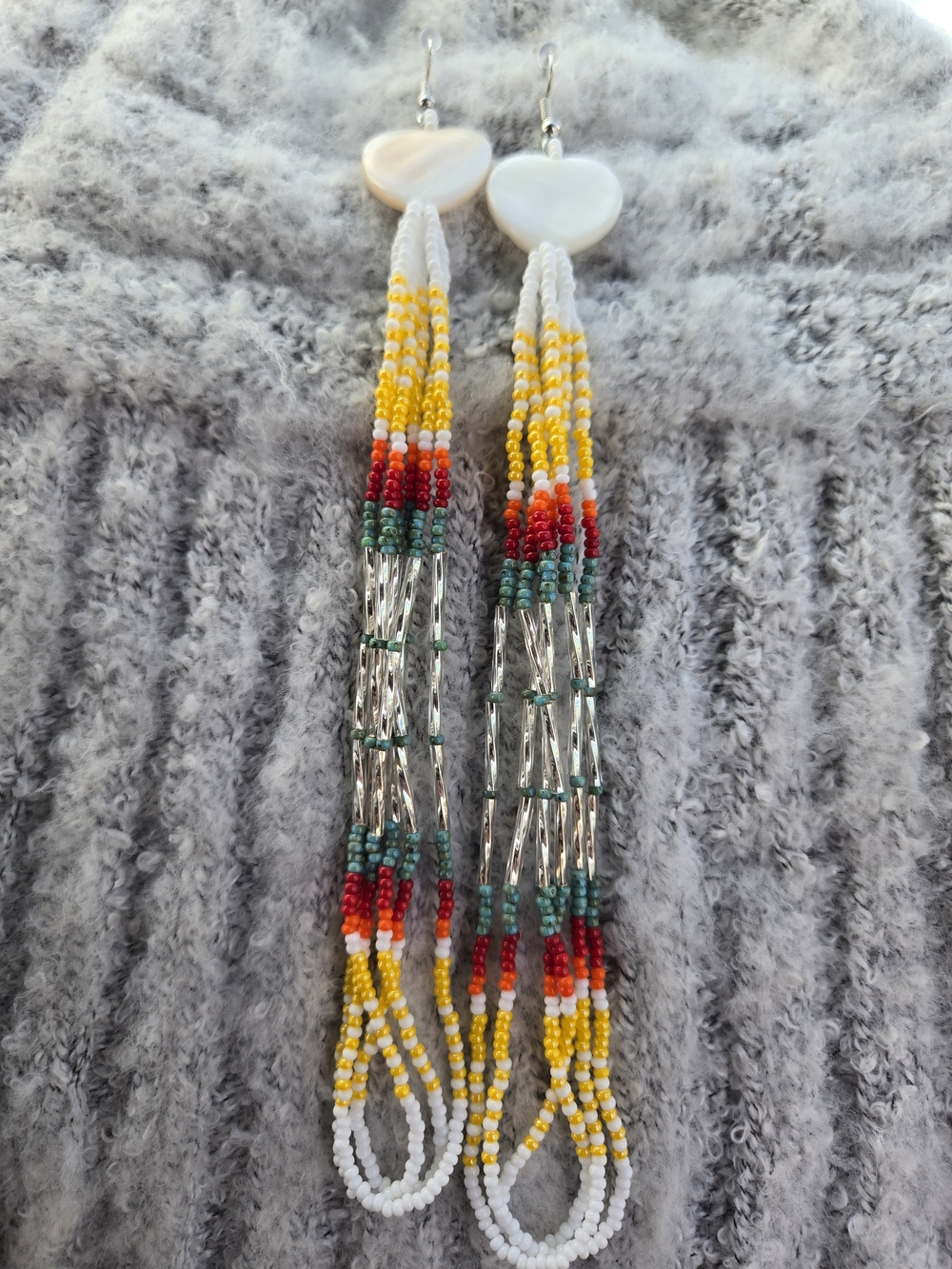 Heart Shell Fringe Earrings